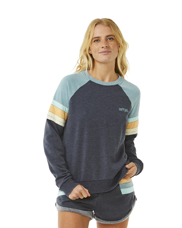 Surf Revival Raglan Sweatshirt in Dark Navy Hoodie with Hem Raw Edge Edgy Unfinished Surf Revival Raglan Sweatshirt in Dark Navy Hoodie with Hem Raw Edge Edgy Unfinished