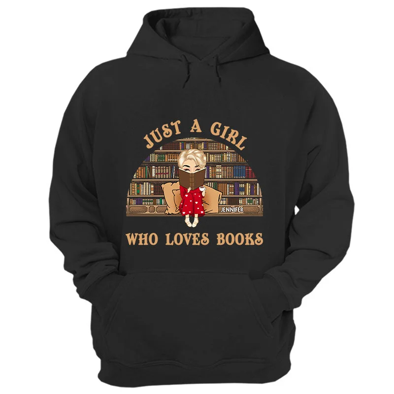 Reading Chibi Girl Just A Girl Who Loves Books - Personalized Custom Hoodie Hoodie with Front Slit Layering Stylish Reading Chibi Girl Just A Girl Who Loves Books - Personalized Custom Hoodie Hoodie with Front Slit Layering Stylish
