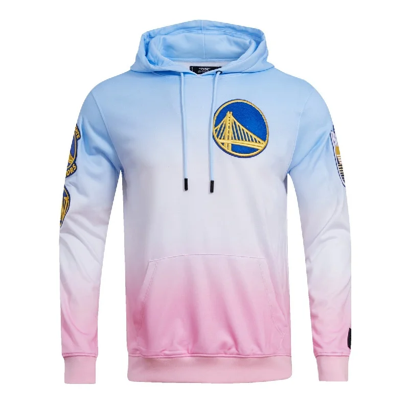 NBA GOLDEN STATE WARRIORS LOGO HOODIE (BLUE/WHITE/PINK) Hoodie with Hem Drawcord Adjustable Customizable NBA GOLDEN STATE WARRIORS LOGO HOODIE (BLUE/WHITE/PINK) Hoodie with Hem Drawcord Adjustable Customizable