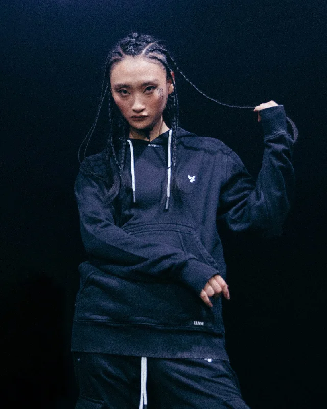 The Anti Order Anti Essential Hoodie Vintage Black Hoodie with Button Classic Timeless The Anti Order Anti Essential Hoodie Vintage Black Hoodie with Button Classic Timeless