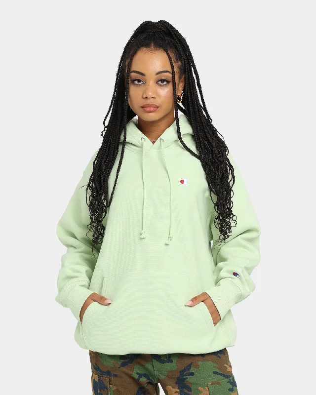Champion Reverse Weave Small C Hoodie Mint To Green Hoodie with Tied Waist Feminine Flattering Champion Reverse Weave Small C Hoodie Mint To Green Hoodie with Tied Waist Feminine Flattering