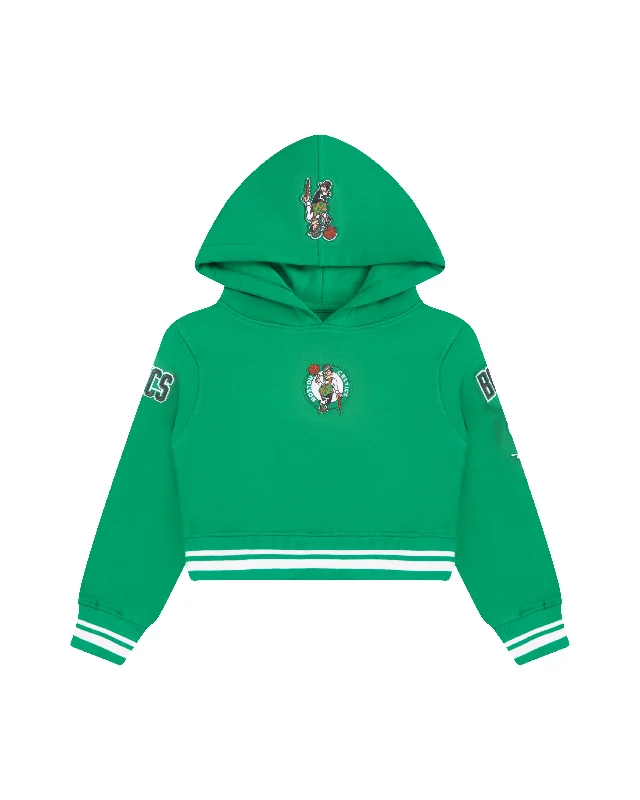 NBA BOSTON CELTICS RETRO CLASSIC LITTLE GIRLS RIB FLC PO HOODIE (KELLY GREEN) Hoodie with Zipper Versatile Modern NBA BOSTON CELTICS RETRO CLASSIC LITTLE GIRLS RIB FLC PO HOODIE (KELLY GREEN) Hoodie with Zipper Versatile Modern