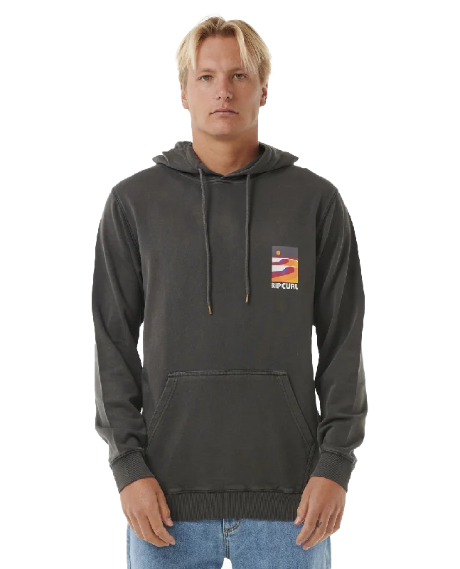 Surf Revival Lined Up Hoodie in Washed Black Hoodie with Raglan Sleeves Sporty Comfortable Surf Revival Lined Up Hoodie in Washed Black Hoodie with Raglan Sleeves Sporty Comfortable