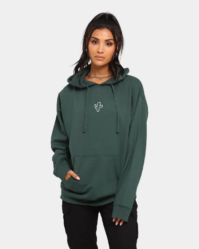 Anti Social Social Club Cactus Plant Flea Market X ASSC Hoodie Green Hoodie with Hem Embroidery Detailed Premium Anti Social Social Club Cactus Plant Flea Market X ASSC Hoodie Green Hoodie with Hem Embroidery Detailed Premium