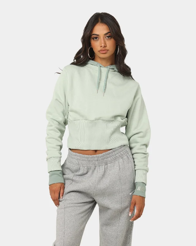 Nike Women's Sportswear Icon Clash Fleece Hoodie Seafoam/Jade Hoodie with Frayed Bohemian Relaxed Nike Women's Sportswear Icon Clash Fleece Hoodie Seafoam/Jade Hoodie with Frayed Bohemian Relaxed