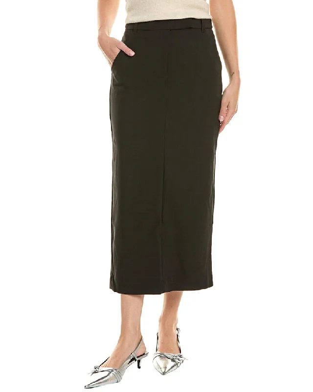 T Tahari Editor High-Waist Maxi Skirt lace skirt delicate