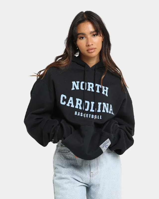 Mitchell & Ness North Carolina Vintage Hoodie Faded Black Hoodie with Logo Branding Identity Mitchell & Ness North Carolina Vintage Hoodie Faded Black Hoodie with Logo Branding Identity
