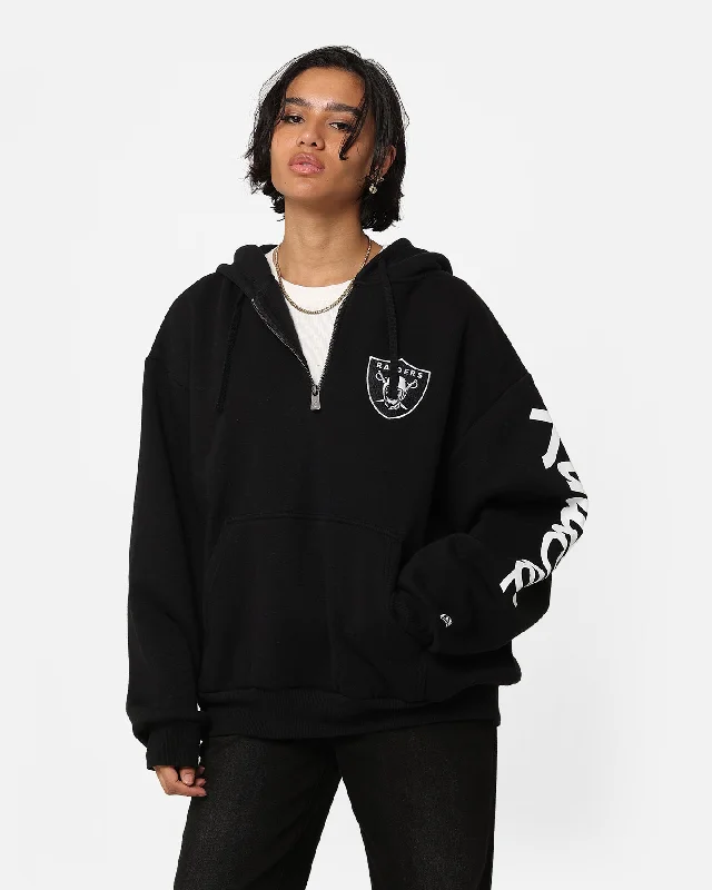New Era Las Vegas Raiders Sleeve Script Hoodie Black/White Hoodie with Monochrome Minimalist Simple New Era Las Vegas Raiders Sleeve Script Hoodie Black/White Hoodie with Monochrome Minimalist Simple