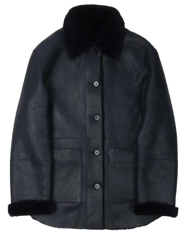 Leather Sherpa Jacket Wool Fabric Cashmere Fabric Tweed Fabric