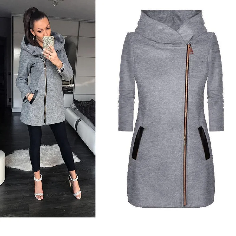 High Collar Hooded Zipper Long Sleeve Winter Jacket Lace Jacket Ribbed Jacket Sequined Jacket High Collar Hooded Zipper Long Sleeve Winter Jacket Lace Jacket Ribbed Jacket Sequined Jacket