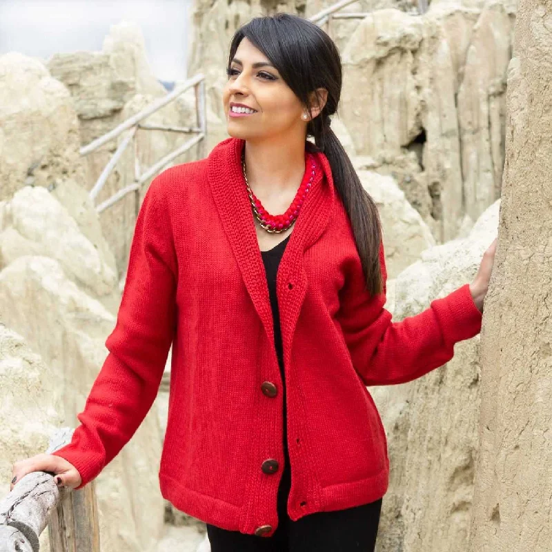 Alpaca Adri Cardigan Asymmetrical,ymmetric Pencil Cardigan