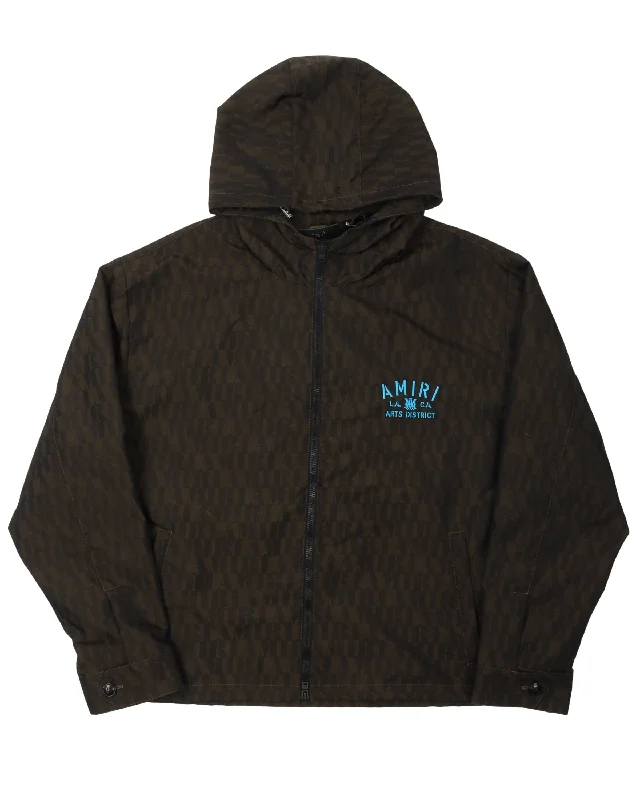 Arts District Track Jacket Boat Neck Shawl Collar Notched Collar