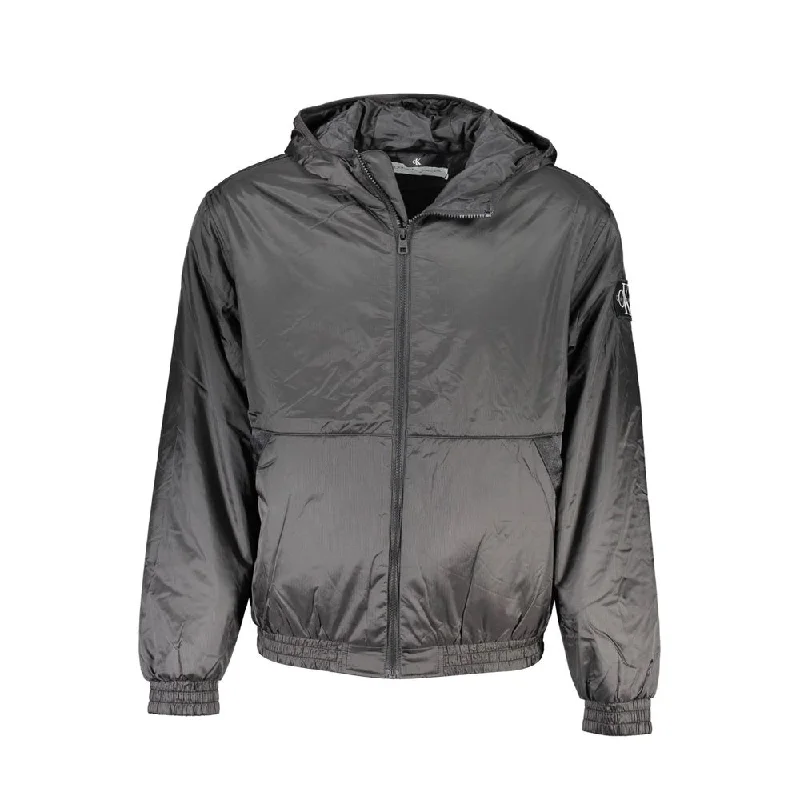 Sleek Black Hooded Jacket With Contrast Detail Tailored Jacket Straight Jacket A-Line Jacket Sleek Black Hooded Jacket With Contrast Detail Tailored Jacket Straight Jacket A-Line Jacket