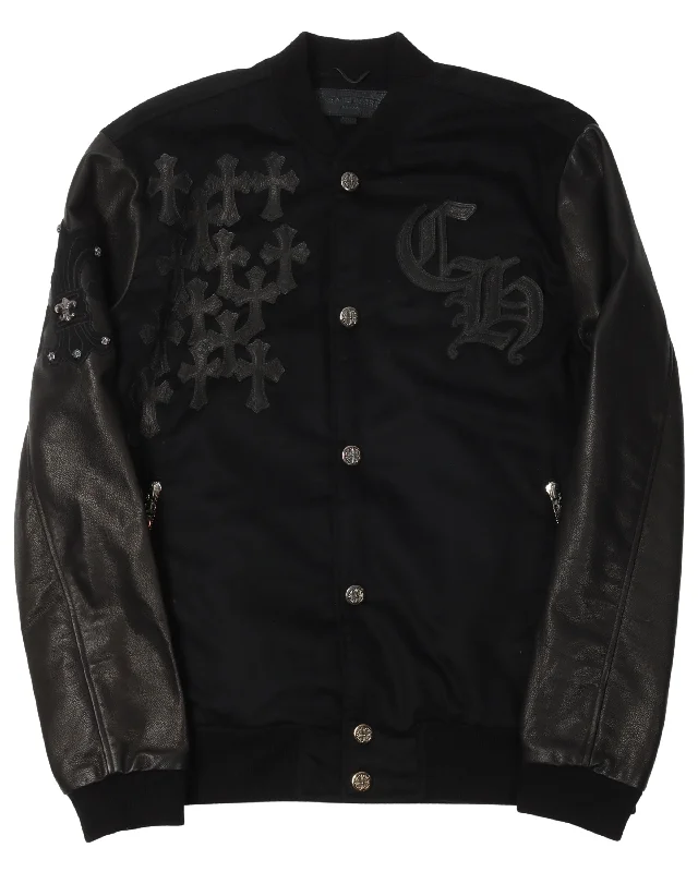 Leather Cross Varsity Jacket Denim Jacket Leather Jacket Suede Jacket