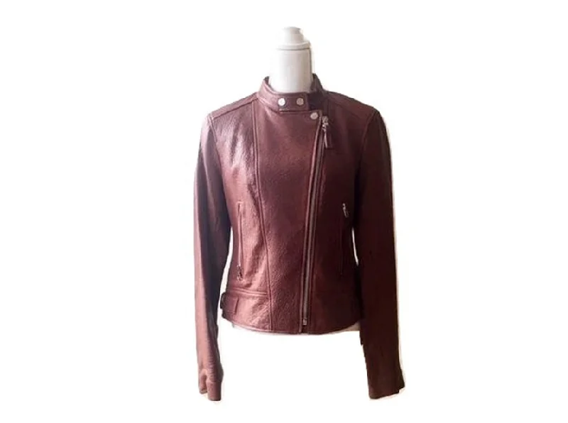 Derek Lam 10 Crosby - Leather Jacket Wool Fabric Cashmere Fabric Tweed Fabric