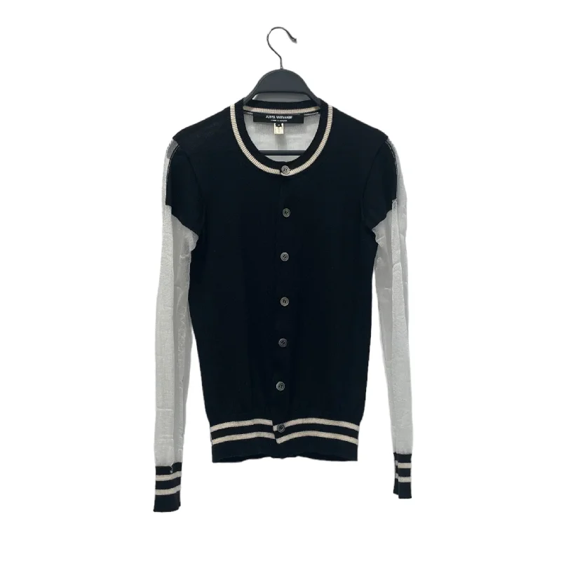 JUNYA WATANABE COMME des GARCONS/Cardigan/S/Black/JS-N028/JS-N028 Lace Blend Ribbed Blend Corduroy Blend JUNYA WATANABE COMME des GARCONS/Cardigan/S/Black/JS-N028/JS-N028 Lace Blend Ribbed Blend Corduroy Blend