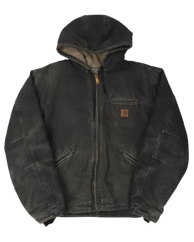 Carhartt Fleece Lined Hooded Jacket Bomber Jacket Anorak Windbreaker
