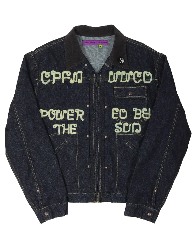 Denim Jacket Notch Collar Peter Pan Collar Cowl Neck