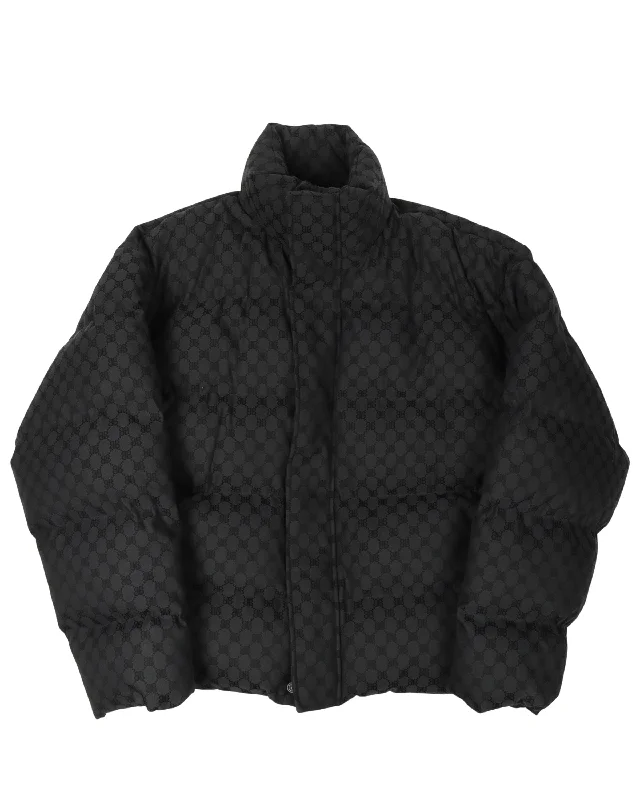 Gucci Hacker Monogram Puffer Jacket Plaid Jacket Tartan Jacket Houndstooth Jacket