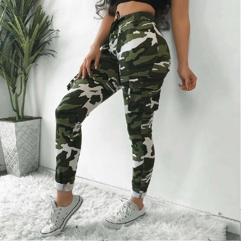 Women Camouflage Long Pants Camo Cargo Trousers Casual Summer Pants Military Army Combat Sports Fashion Clothes Trousers Silk Elegant Women Camouflage Long Pants Camo Cargo Trousers Casual Summer Pants Military Army Combat Sports Fashion Clothes Trousers Silk Elegant
