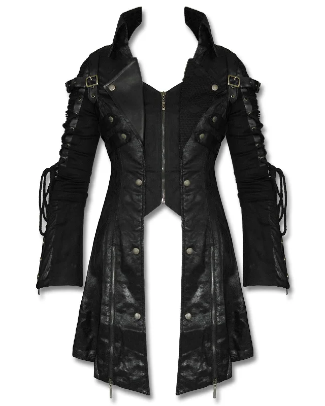 Punk Rave Womens Poisonblack Jacket Fleece Jacket Down Jacket Feather Jacket