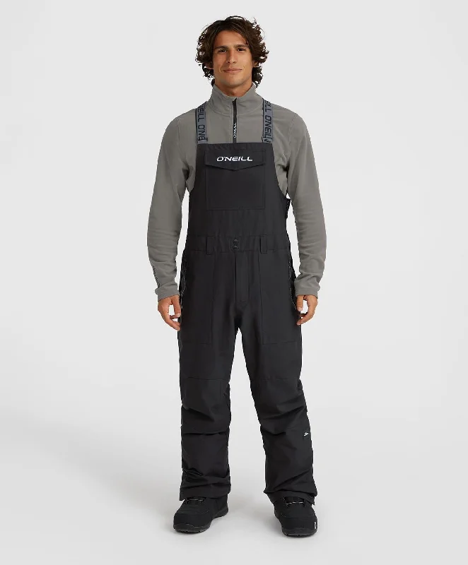 Men's O'Riginals Bib Relaxed Snow Pants - Black Out Flared Best Seller,
