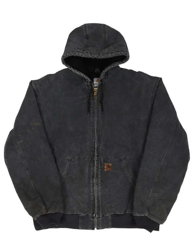 Carhartt Hooded Work Jacket Denim Jacket Leather Jacket Suede Jacket