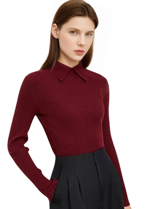 Women's Polo Sweaters Fashion Long Sleeve Wool Pullovers Long Sleeve Knitted Tops Office Lady Spring Sweater Glossy Satin Silk Women's Polo Sweaters Fashion Long Sleeve Wool Pullovers Long Sleeve Knitted Tops Office Lady Spring Sweater Glossy Satin Silk
