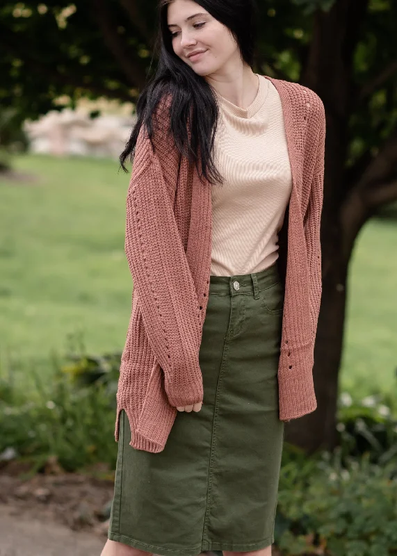 Balloon Sleeve Open Front Sweater Knit Cardigan -FINAL SALE Stylish Fashionable Trendy Balloon Sleeve Open Front Sweater Knit Cardigan -FINAL SALE Stylish Fashionable Trendy