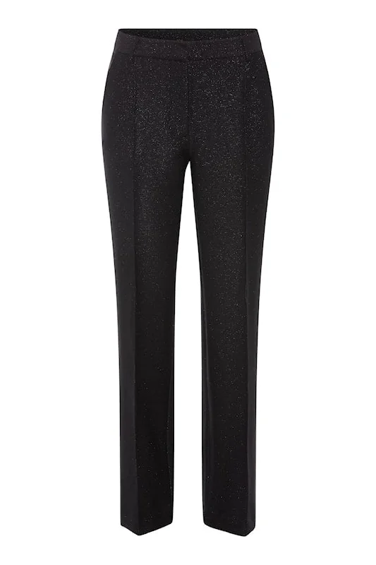Viona Pants - Black Bootcut Leggings,