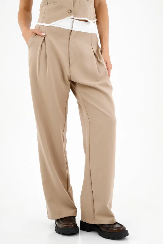 Women's Classic Brown Pants Sale Leggings,