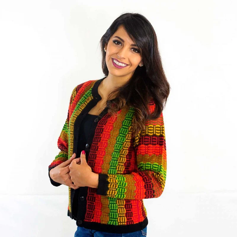 Alpaca Cardigan Beni Silk Blend Satin Velvet