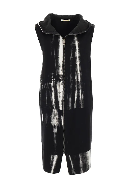Malissa J One Size Sleeveless Hooded Jacket, Black Welt Pockets Slit Pockets Flap Pockets Malissa J One Size Sleeveless Hooded Jacket, Black Welt Pockets Slit Pockets Flap Pockets