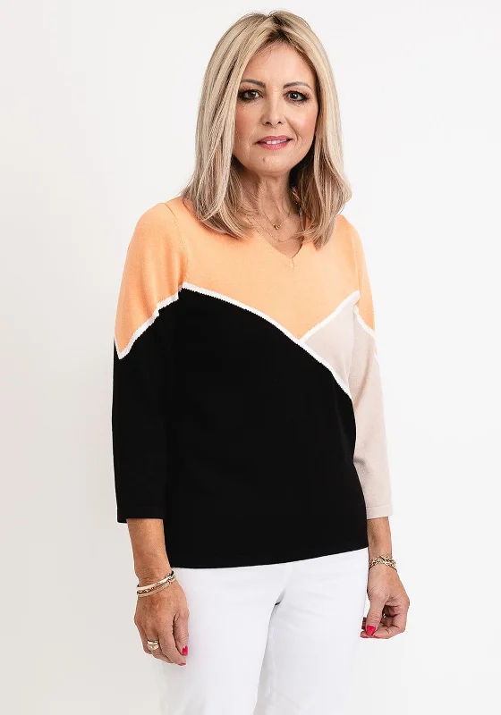 Micha Fine Knit Geometric Sweater, Black Multi Terry Blend Velvet Blend Canvas Blend Micha Fine Knit Geometric Sweater, Black Multi Terry Blend Velvet Blend Canvas Blend