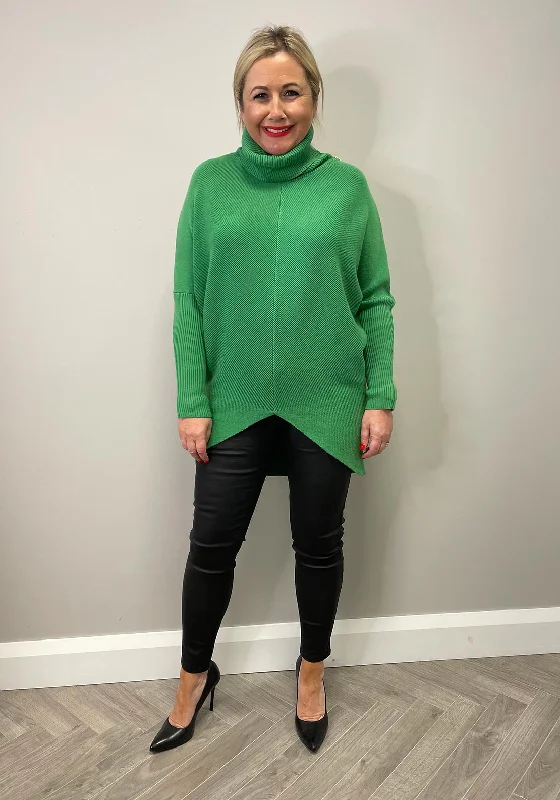 Seventy1 One Size Ribbed Long Jumper, Apple Green Long Sweater Short Sweater Cropped Sweater Seventy1 One Size Ribbed Long Jumper, Apple Green Long Sweater Short Sweater Cropped Sweater