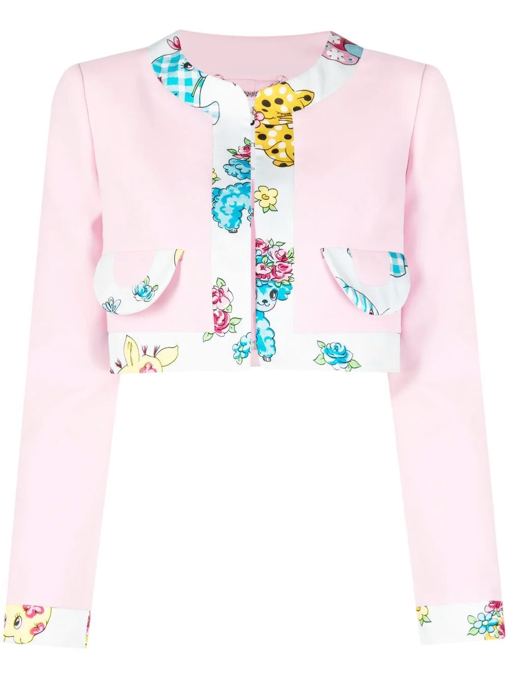 Moschino Pink Calico Animal Crepe Jacket Quilted Jacket Puffer Jacket Insulated Jacket Moschino Pink Calico Animal Crepe Jacket Quilted Jacket Puffer Jacket Insulated Jacket