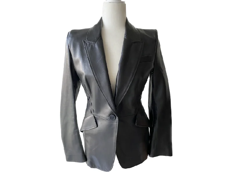 Alexander McQueen Couture Stitch Leather Jacket Snapped Jacket Toggled Jacket Drawstring Jacket Alexander McQueen Couture Stitch Leather Jacket Snapped Jacket Toggled Jacket Drawstring Jacket