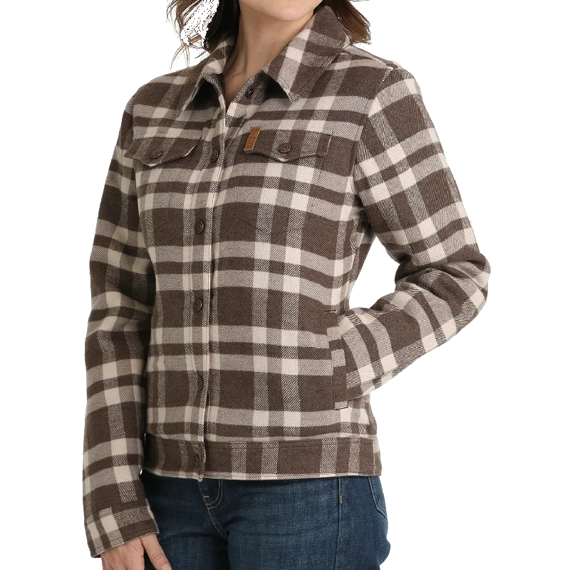 Ladies Plaid Trucker Jacket Cotton Jacket Linen Jacket Terry Jacket