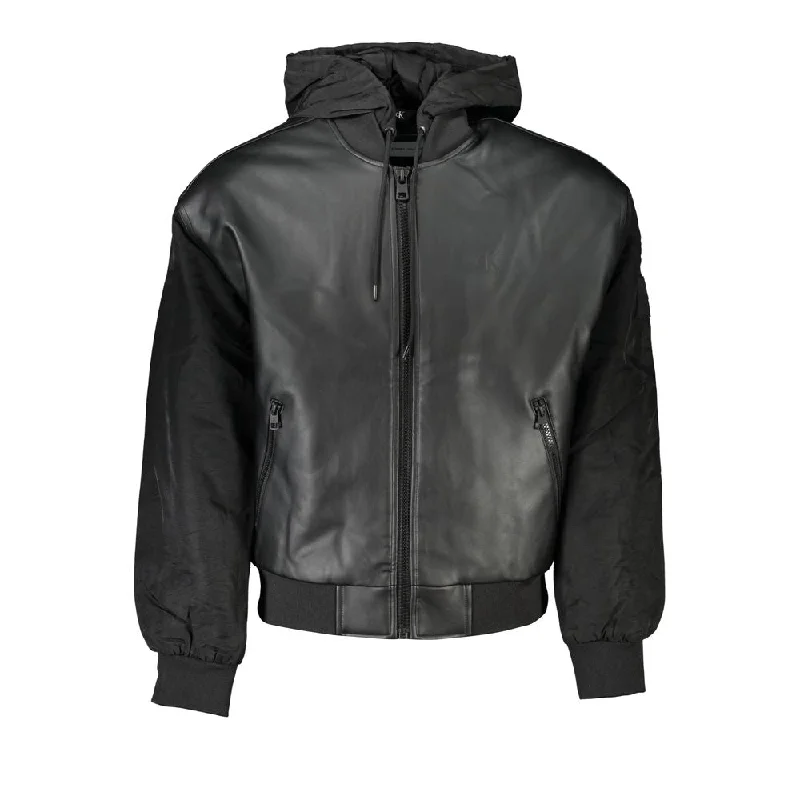 Sleek Black Hooded Jacket With Contrasting Details Toggled Jacket Drawstring Jacket Belted Jacket Sleek Black Hooded Jacket With Contrasting Details Toggled Jacket Drawstring Jacket Belted Jacket
