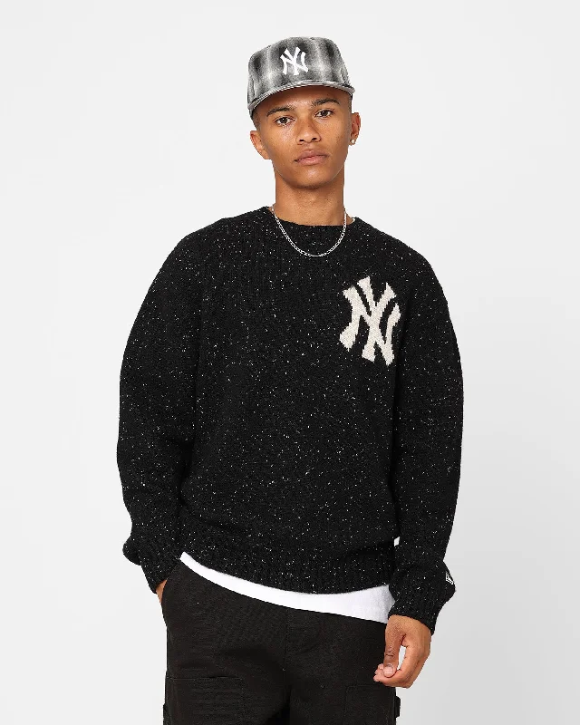 New Era New York Yankees Oversized Knit Sweater Black Spandex Blend Rayon Blend Denim Blend New Era New York Yankees Oversized Knit Sweater Black Spandex Blend Rayon Blend Denim Blend