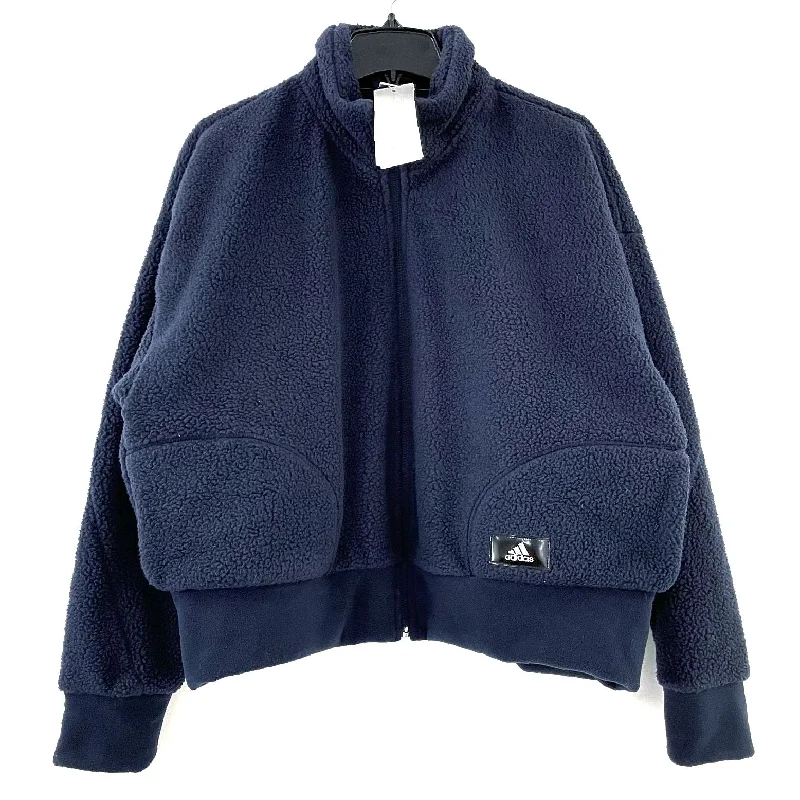 NWT Wmns ADIDAS Navy Blue Plush Sherpa Fleece Sweater Jacket Sz XL MSRP$85 Plaid Sweater Polka Dot Checkered NWT Wmns ADIDAS Navy Blue Plush Sherpa Fleece Sweater Jacket Sz XL MSRP$85 Plaid Sweater Polka Dot Checkered