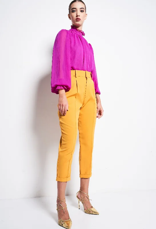 Szinusz SB orange trousers Trousers Palazzo Wide Leg