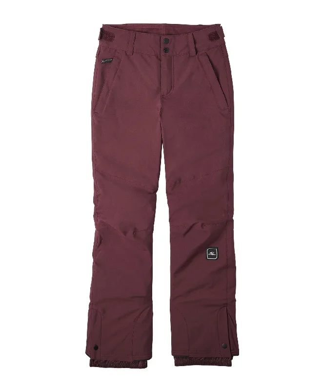Girl's Star Snow Pants - Windsor Wine Cotton Quality,