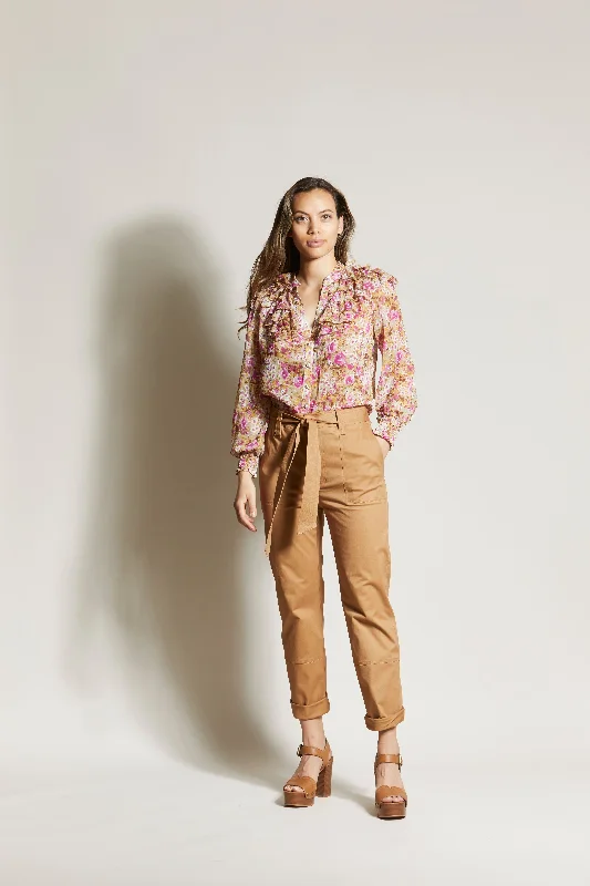 New Bolette Pants - Tiger Wide-Leg Crop,