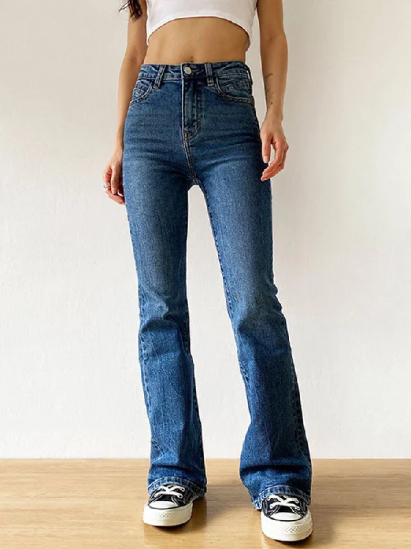Regular Flared Jeans Woman High Waist Denim Trousers For Female Blue Elastic Skinny Fas Trousers Tapered Slim Fit Regular Flared Jeans Woman High Waist Denim Trousers For Female Blue Elastic Skinny Fas Trousers Tapered Slim Fit