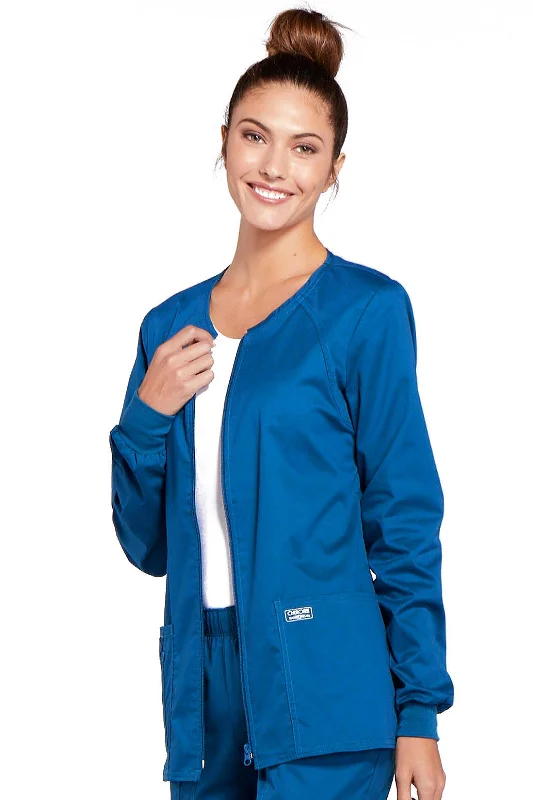 Cherokee Scrub Jacket Core Stretch Zip Front 4315 Cotton Jacket Linen Jacket Terry Jacket