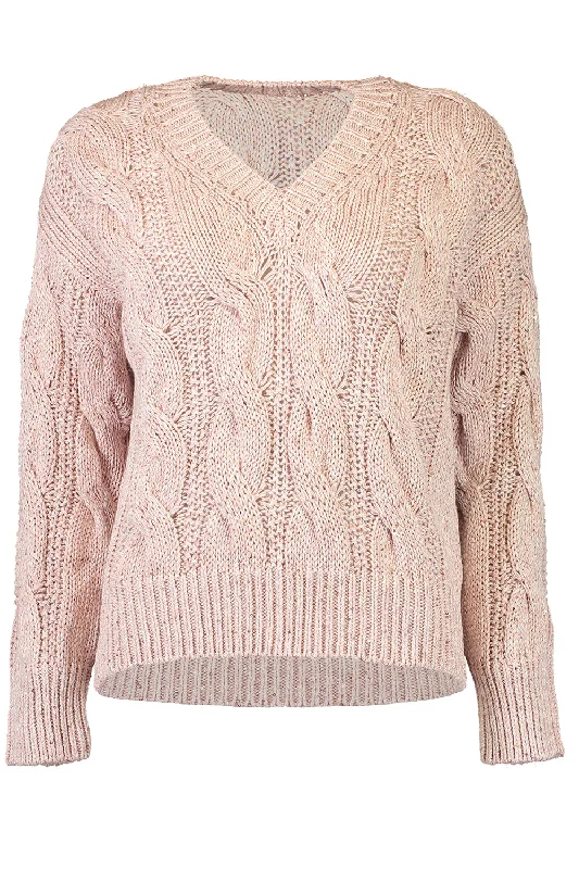 V-Neck Sweater Transparent Opaque Sheer