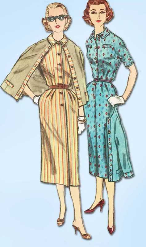 1950s Vintage Simplicity Sewing Pattern 2182 Uncut Misses Dress and Cardigan 34B Cashmere Blend Cotton Blend Poly Blend 1950s Vintage Simplicity Sewing Pattern 2182 Uncut Misses Dress and Cardigan 34B Cashmere Blend Cotton Blend Poly Blend
