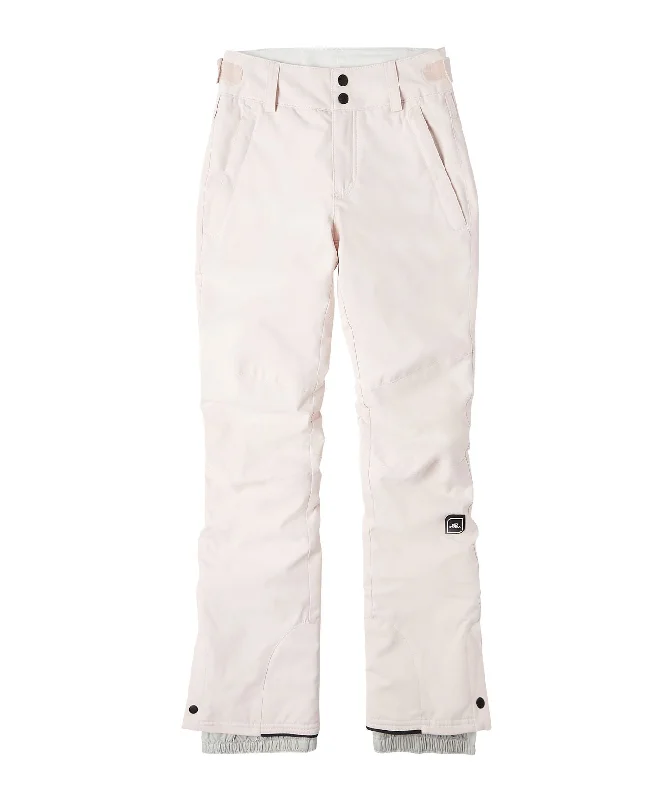 Girl's Star Snow Pants - Peach Whip Pants High-Waisted,