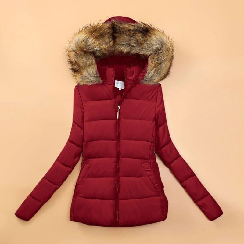 Fur Collar Winter Female Jacket Mesh Jacket Canvas Jacket Denim Jacket